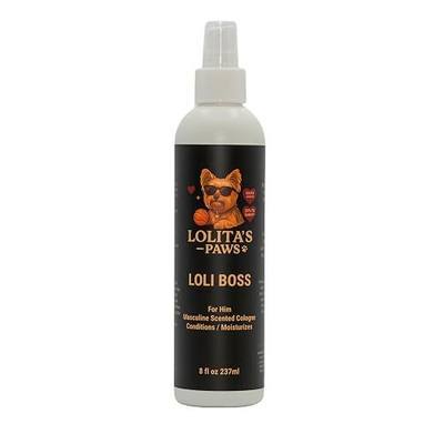 lolita's paws Loli Boss Masculine Dog Cologne – Deodorizing Pet Spray for Dogs, Conditions & Moisturizes Coat, Fresh Scent, 8 oz, Made in USA, For Him