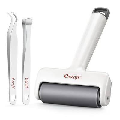 Ecraft Brayer Roller & Mat Remover Tool Set for Cricut/Silhouette/Brother | for Heat Transfer Vinyl, Fabric, Stencil & Printmaking