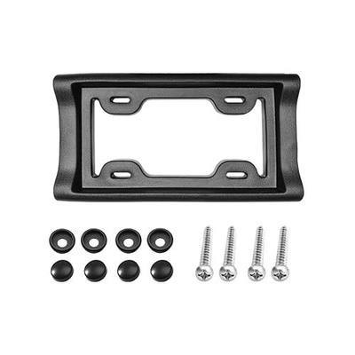 Car License Plate Bumper Guard, 2.3" Thick Vehicle License Plate Frame Holder with Mounting Hardware, Automotive Tag Frame Bumper Protector, Universal for SUV Sedan Lorry