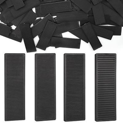 40-Pack Solid Plastic Drywall Leveling Shims, 4 Sizes, Black | Flat Shims in 3/64, 5/64, 1/8 and 5/32-Inch Thicknesses for Leveling Drywall, Furniture, Cabinets and Other Surfaces