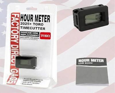 Hardline Products USA Digital Hour Meter for 2025+ Toro Time Cutter Mowers - Genuine OEM Part 139-6404 - Waterproof Maintenance Gauge with 15-Year Battery - 0505