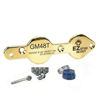 Professional Broken Exhaust Manifold Stud Removal Tool - Precision-Machined Template - No Drilling or Tapping Required (Brass, for GM 4.8L/5.3L/6.0L/6.2L)