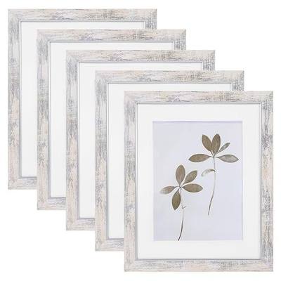 Fixwal 8x10 Picture Frame Set of 5, Vintage Photo Frame, Rustic Retro Picture Frame with Tempered Glass, Decorative Art on Walls and Tabletop Placement