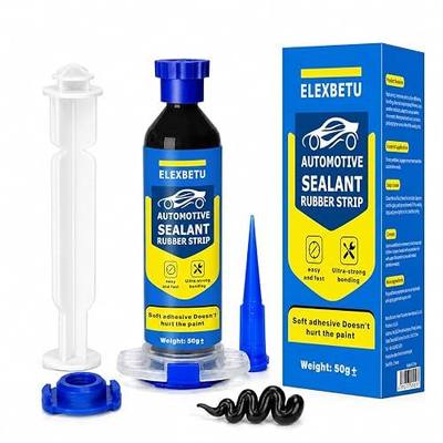 RTV Silicone Adhesive Sealant, Black Automotive Waterproof Sealant for Car Weatherstrip, Windshield Edge, Headlight Housing, Sunroof, Glass, Metal, Plastic and Rubber, 50g