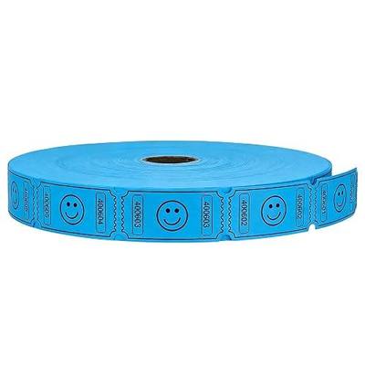 2200 Raffle Tickets Single Roll,Smile,Blue(8 Color Selection) | Roll of Tickets for Classroom Rewards,Arcade,Events,Carnival,Fundraisers & Prizes