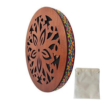 12 INCH Ocean Drum,Water Stream Drum,Rain Disk "Water-Fall",Sound Healing,Onomatopoeic Wooden Drum For Performance Accompaniment With Storage Bag