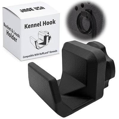 Jmoe USA Universal Hook for Ruffland Dog Kennels | Heavy Duty Leash and Bucket Holder Accessory | Weatherproof Material with Metal Hardware | Fits All Vent Hole Sizes