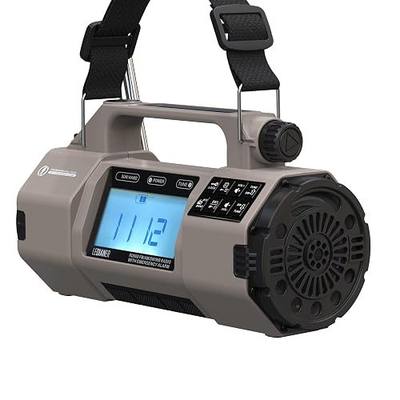LIJIANI Hand Crank Emergency Radio with FM/AM/SW/NOAA Weather | Big flashlight, Solar Powered, Phone Charger, Sleep Timer & Alarm, Big Speaker & Screen