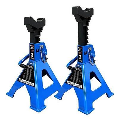 3 Ton Jack Stands Heavy Duty 6,600 LBs, Car Jack Stand for Trucks with Double Pin Locking & Extra Rubber Pads, 11.3"-16.5" Adjustable for Garage, Home,DIY Vehicle Lifting, 1 Pair Blue
