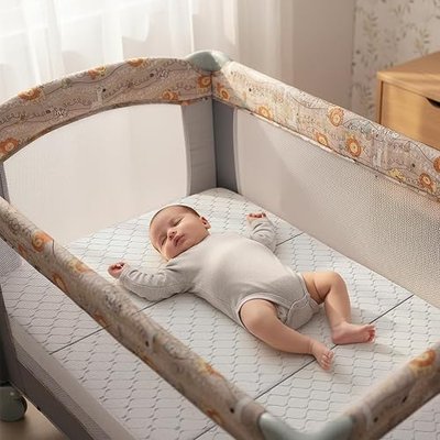 Pack and Play Mattress, 38"x26"x3" Soft & Firm Dual-Sided Memory Foam Pack N Play Mattresses Pad with Carry Bag, Baby Travel Mattress for Pack N Play with Washable Cover