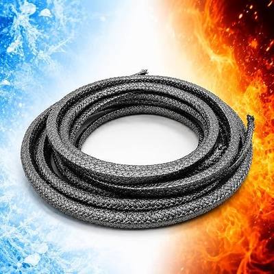 Graphite Gland Packing Rope Seals - Mechanical Seal for Water Pool Pump,Valve stem Packing,Steam Radiator valves, Boat - High Temperature Resistant, Corrosion Resistant