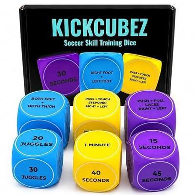 Soccer Training Dice for Boys & Girls 8-12 | Fun Soccer Training Game for Juggling, Footwork, Passing, Ball Control, Screen-Free Soccer Gift for Park or Indoor Play