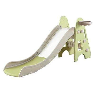 Indoor Toddler Slide for Kids, 3 in 1, Kid Play Climber Playset, Foldiable for Toddlers with Basketball Hoops and Ball, Baby Slide for Backyard Playsets Indoor and Outdoor