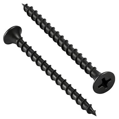 120PCS #6 × 2" Drywall Screws, Phillips Drive Self Tapping Screws, Bugle Head, Coarse Thread, High Hardness Black Wood Screws for Drywall, Sheetrock