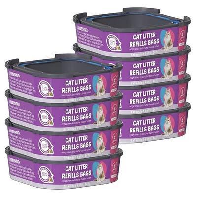 Cat Litter Refill Bags Cartridge, Compatible with Litter Cat Genie Standard, Plus, XL, XL+ Pail Refills, 7-Layer Odor Control Pet Waste Bags 8 Pack