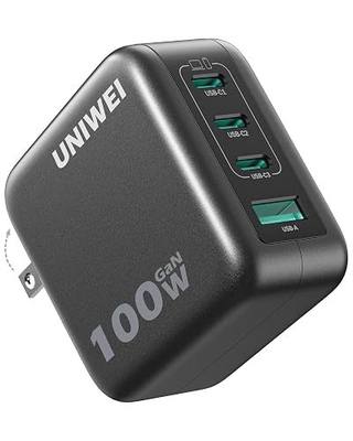 100W USB C Charger Block, 4-Port GaN and Ultra-Compact Wall Adapter, for MacBook, iPhone 17/16 Series, Samsung Galaxy, Pixel, and More