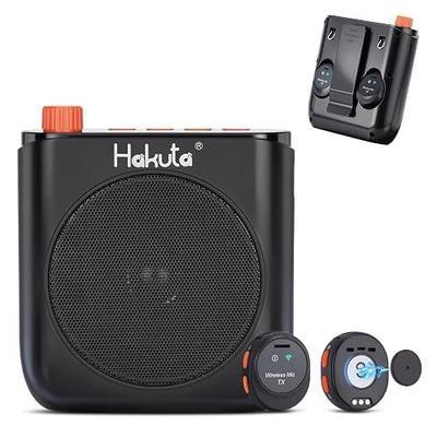 HAKUTA Wireless Voice Amplifier for Teachers, Portable Bluetooth Speaker | with Magnetic Lavalier Microphone&2 Mic,Magnetic Dock with Auto-Charging included, For Classroom/Meetings/Training/Outdoor