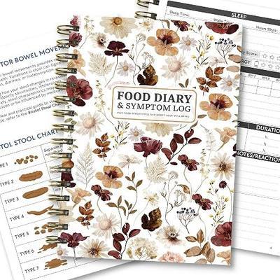 HAMIEW Food Diary & Symptom Log Book for IBS, Low FODMAP & Allergies | Spiral Bound Tracking Meals, Bowel Movements, Sleep, Reactions – Bristol Stool Chart – Keto, Paleo, Whole30