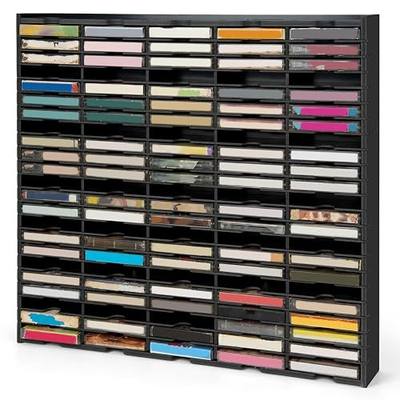 115-Slot Cassette Tape Storage Organizer Rack, Wall Mount Cassette Tape Holder, Audio Cassettes Display Shelf, Ideal Gift for Cassette Collectors