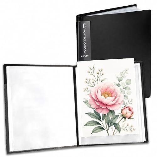 Mr. Pen- Pocket Binder with Plastic Sleeves & Elastic Band, 10"x12" | 72 Plastic Sleeves, 144 Pages, Large Capacity Presentation Book with Clear Sheet Protectors for Art, Documents & Displays