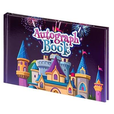 Autograph Book for Disney Theme Park or Cruise Vacation Essentials – Castle Hardcover Signature Book, Sewn Binding, Thick No Bleed Pages, Compact 5 x 8 Inch Size