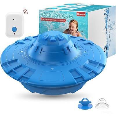Pool Alarm for Inground & Above Ground Pools – Floating Pool Safety Alarm with 110dB Siren, Adjustable Sensitivity, Weatherproof– Covers up to 20' x 40' – Protects Kids & Pets (Blue)