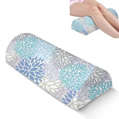 Knee Pillow for Back Sleeping – Half Moon Bolster Pillow for Legs,Under Knee While Sleeping Support, Leg & Back Pain Relief (21.5x9x5 Inches),Machine Washable Cover