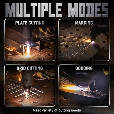 YESWELDER Plasma Cutter, 65Amp 110V/220V Non-High Frequency Non-Touch Pilot Arc 4-In-1 Plate Cutting/Grid Cutting/Gouging/Marking Multifunctional Plasma Cutting Machine CUT-65DS PLUS