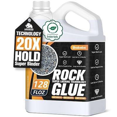 Rock Glue for Landscaping, 1 Gallon 20X Mega Hold Mulch Hold Gravel Binder, Intertek Test Pea Gravel Stabilizer, Pet Safe Mulch Stone Adhesive for Walkways, Yards & Decorative Driveway Edges