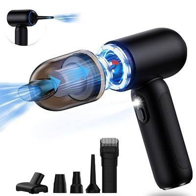 Handheld Car Vacuum Cleaner Cordless, 21000PA High Power Car Vacuum Cleaner & Air Duster/Blower, Portable Vacuum with Magnetic Dust Collection Bin, LED Light, 2 Gear Hand Held Vacuum for PC(Black)