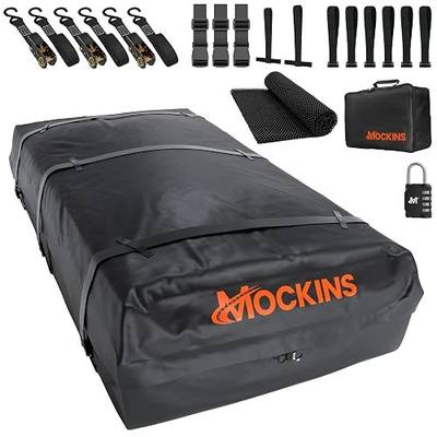 Mockins 40 CuFt XXL Roof Bag Cargo Carrier for Top of Vehicle | 72"x48"x20" Waterproof Vinyl Rooftop Cargo Carrier Bag | Secure Vehicle Soft-Shell Carriers for Car, Truck, SUV, Van, RV w/Accessories