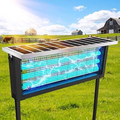 Large Solar Bug Zapper with High Powered for 4000 sq.ft, Powerful Outdoor Mosquito Zapper, Rechargeable Electric Fly Zapper for Patio Garden Backyard RV Camping Swimming Pool Pest Control