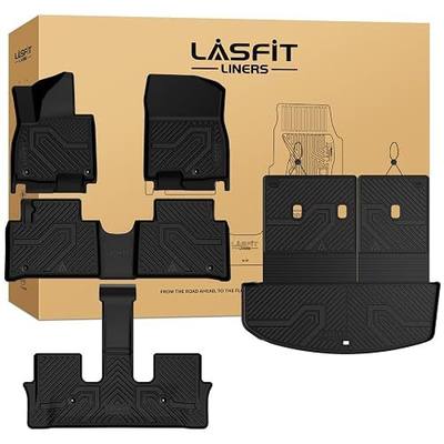 LASFIT Floor Mats & Backrest Mats & Cargo Mat for Hyundai Palisade 7/8 Seats 2026 (Only Fit Hybrid, Not Fit Gas), All Weather TPE Custom Fit Floor Liners Full Set Car Mats Accessories, Black