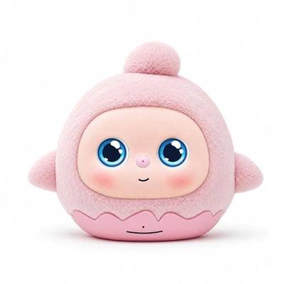 Lovi AI Companion Emo Robot for Kids, Smart Interactive Plush Talking Toys with LCD Emotional Eye Screen, Desk Educational Playmate for Play, Bedtime and Learning, Electronic Pet Gift for Boys & Girls