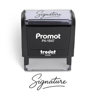 Promot Personalized Signature Stamp - Custom Self Inking Stamp (Medium) | Crisp & Consistent Impressions, Fast One-Hand Operation, Replaceable Ink Pad, Clean & Smudge-Resistant Results