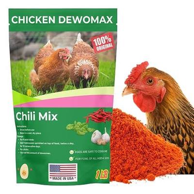 Natural Chicken Chili Mix De-Wormer Powder | 1LB | Promotes Balanced Digestive Wellness | Egg-Safe Chicken Wormer | Poultry Care for All Ages & Sizes