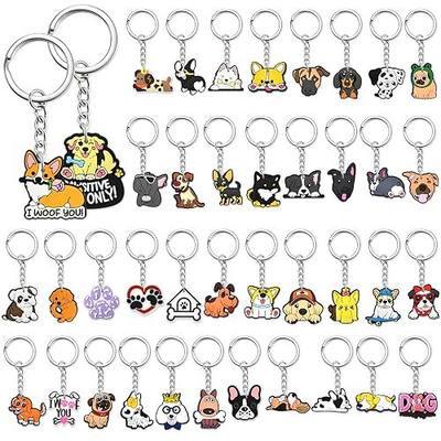 Cute Keychains Bulk, Keychain Charms Key Chain Trinkets Backpack Charms Accessories Keyring for Classroom Prizes