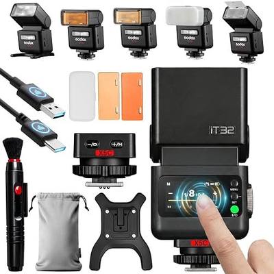 Godox iT32 TTL Camera Flash with X5C Trigger for Canon R6 Mark II, R7, R8 | 2.4G HSS 1/8000s, Hotshoe & Trigger 2-in-1; Compatible with Canon EOS RP R5 R6 R10 R100 R5 Mark II 90D 750D R5C R3 M50 M3