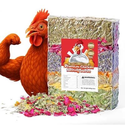 21oz Premium Chicken Nesting Herbs – Natural Dried Blend, Lavender Rose Mint Mix, Helps Reduce Odors and Freshen Coop Naturally, Relaxing & Calming Herbs for Happy Hens