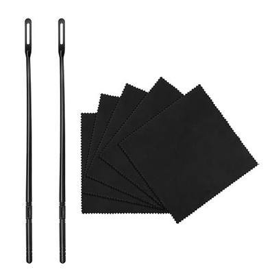 Flute Cleaning Kit with 2 Rods & 5pcs Flute Cleaning Cloth for Inside - Flute Swab, Flute Cleaner Set, Flute Cleaning Rod and Flute Cleaning Cloth, Flute Cleaning Kit for Maintenance