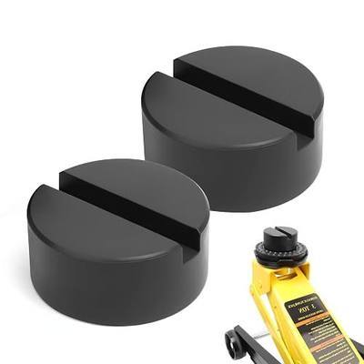 Floor Jack Pads, 2 Pack Rubber Jack Pucks, Pinch Weld Adapters & Frame Rail Protectors