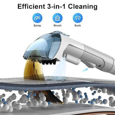 Carpet Cleaner Machine Upholstery - 450W Shampooer Couch Cleaning Portable Vacuum Rug Sofa Car Seat Fabric Mattress Pet Spot Extractor for Furniture Water Hand Held Scrubber Small Deep Washer