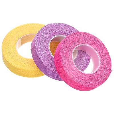 3 Rolls Thimble Tape for Hand Sewing, Self-Adhesive Cotton Bandage Wrap Finger Protector, Breathable Knitting Thimble Craft Tape for Quilting, Embroidery DIY Crafts (Yellow, Purple, Purple Red)