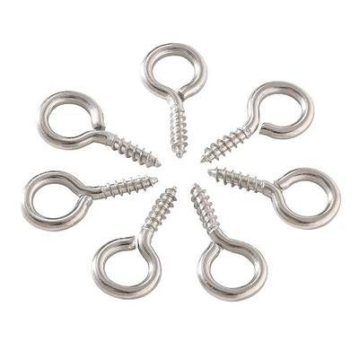 Eye Screws 100PCS 1 Inch,Heavy Duty Screw Eye Hooks, Self Tapping Eye Bolts for Wood,Eyelet Screws for DIY Arts & Crafts Project,Indoor & Outdoor for Hanging Artwork