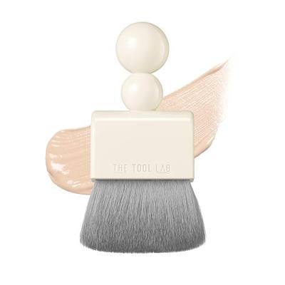 THE TOOL LAB Magnet Styler Pore Dual Brush, Liquid Foundation Brush, Professional Flat Top for Liquid and Cream Makeup, Buffing and Blending, Korean Makeup (1 Count)