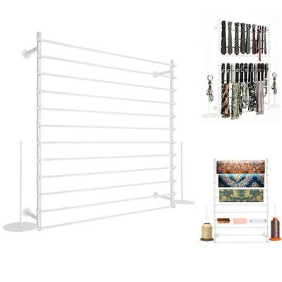 12 Layers Wall Ribbon Organizer Holder Wrapping Paper Thread Scarf Tie Rack | Metal Ribbon Storage Scarves Ties Belt Towel Holder Sewing Spool for Craft Room,Flower Shop,Cake Shop,Retail Store,Gift-120cm