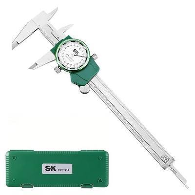 SK Metric Dial Caliper, 150mm Caliper Measuring Tool, ±0.03mm Accuracy | Shock-Proof Design, 4 Measurement Methods Stainless Steel Calipers