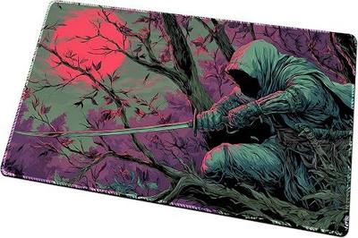 MTG Playmats(Stitched) 14x24in Compatible for OCG CCG RPG TCG Playmats with Card Zones Storage Bag (Assassins-No Zone)