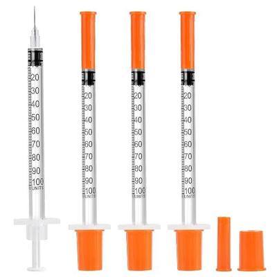 30 PACK U-100 Syringes 30G 5/16" (8mm) 1ml/cc, Disposable Syringe, Lab Supplies, Individual Wrapped