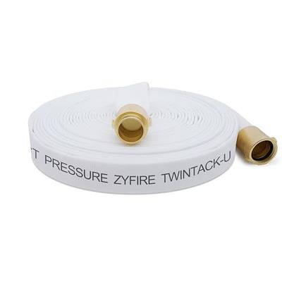 ZYfire Fire Hose 1-1/2" ID x 100 FT, NST Coupling, Double Jacket TPU Lined | Professionally Certified for Firefighting, 1200 PSI Burst Pressure, Works Year-Round, Abrasion, Flex & Chemical Resistant